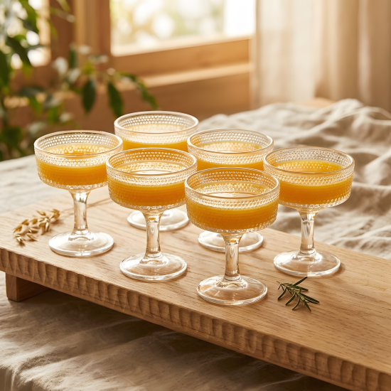 Glass Cup Set - 6 Pcs